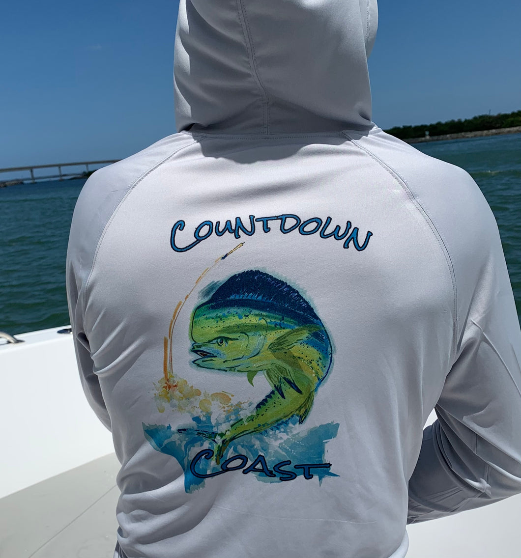 Countdown Coast Mahi and Rocket Trail Performance Fishing Shirt UPF44+